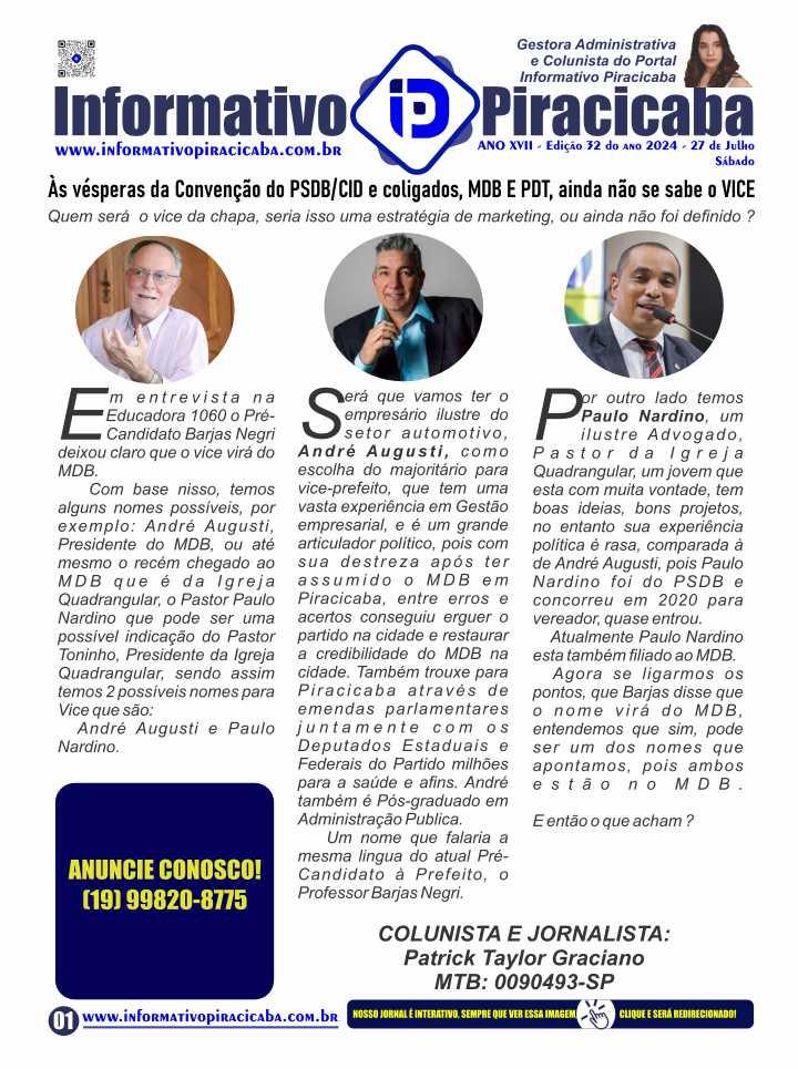 Quem será o Vice ?