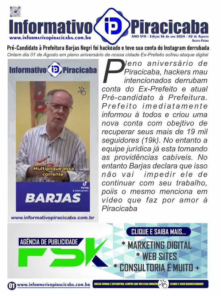 Barjas Negri tem conta do Instagram Hackeada