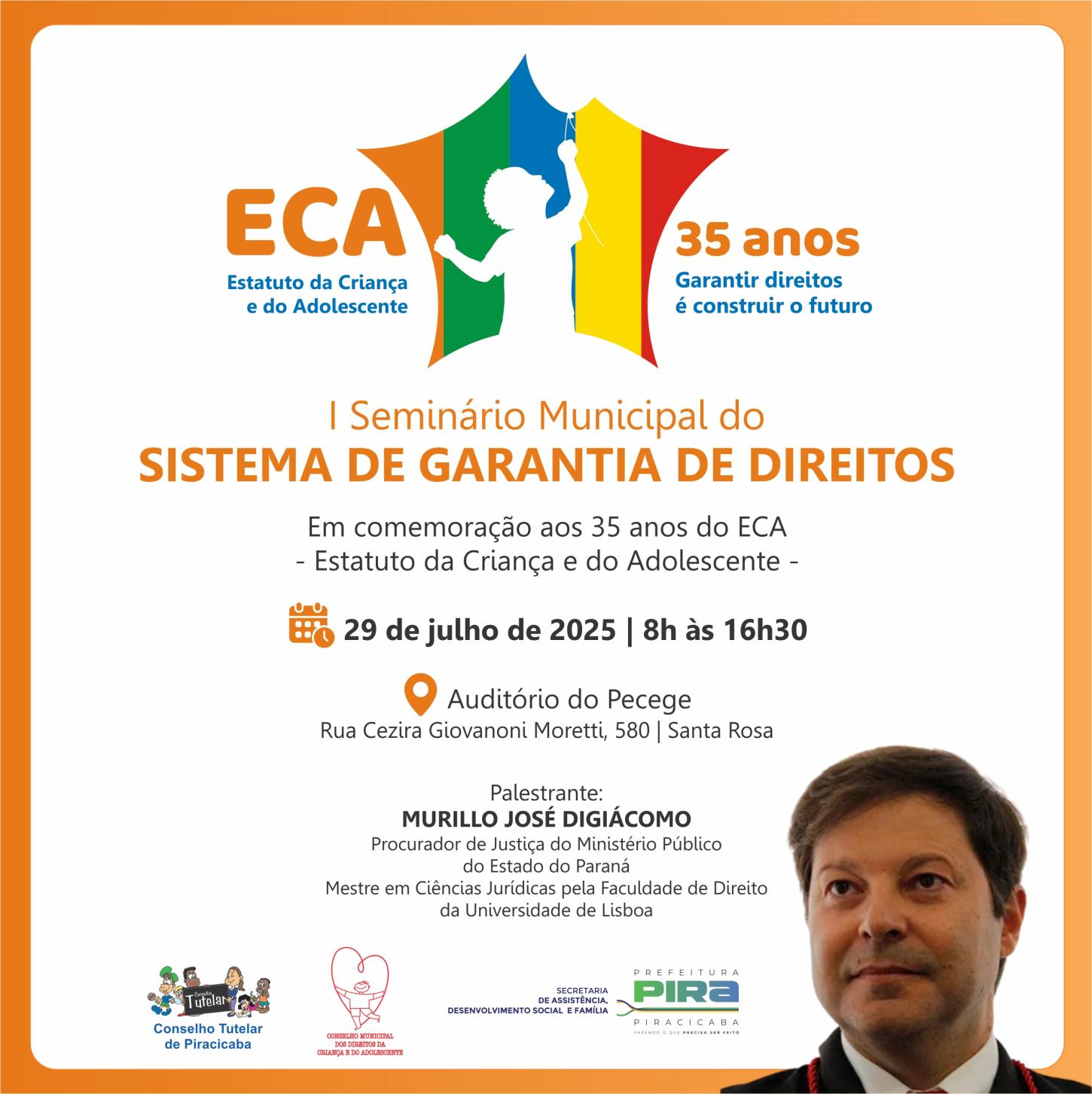 1º Seminário Municipal do Sistema de Garantia de Direitos está com inscrições abertas