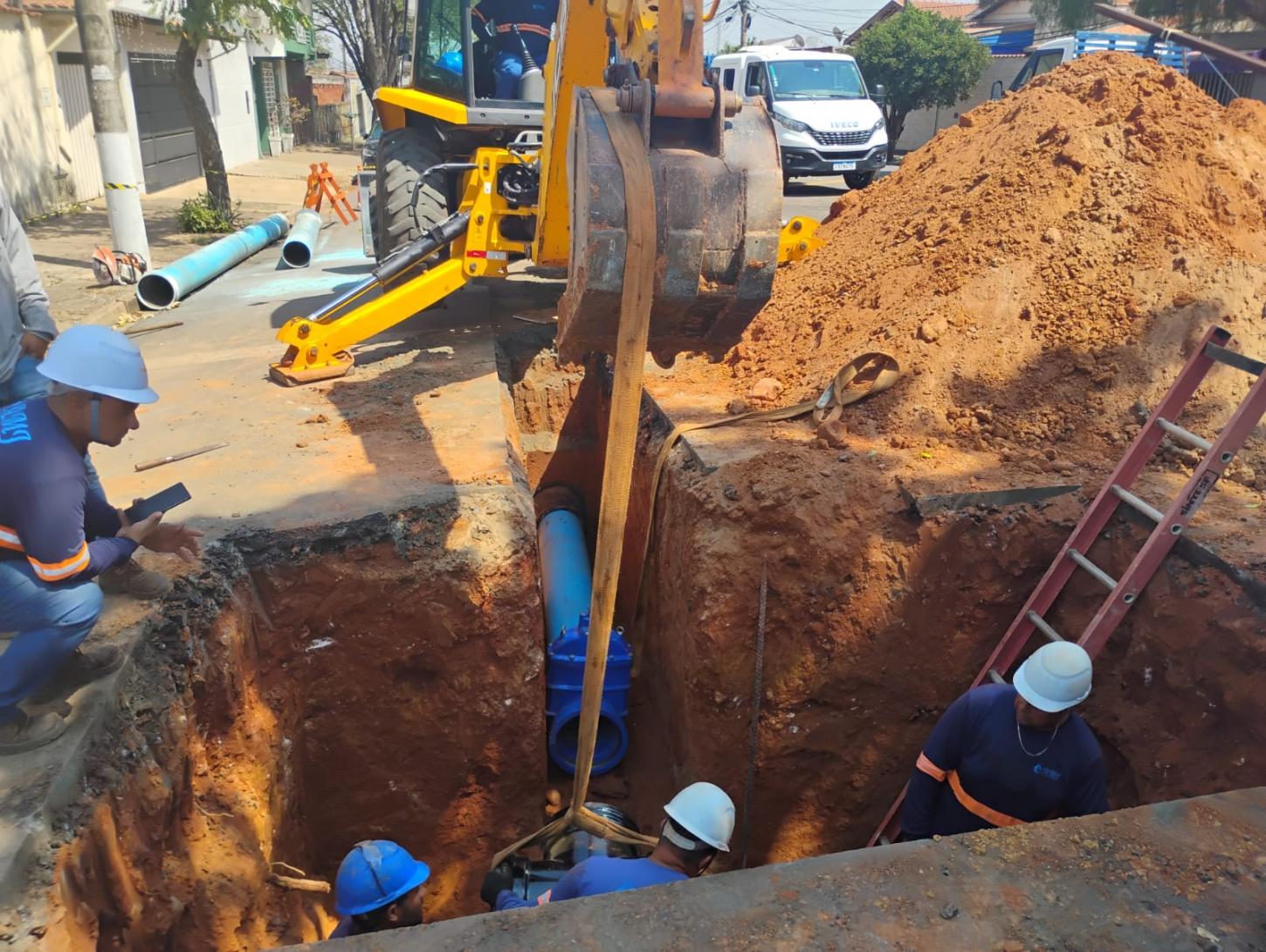 Semae realiza remanejamento de rede de água solicitado pela concessionária Eixo SP