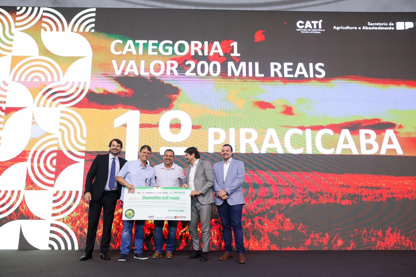 Piracicaba conquista 1º lugar no Prêmio Município Agro Paulista 2025