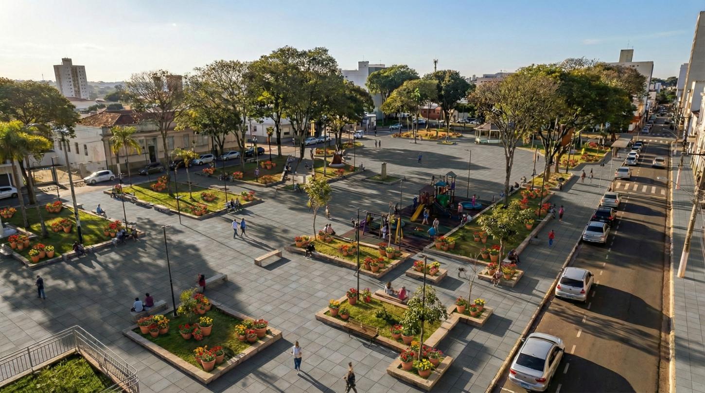 População poderá opinar sobre projeto de remodelação da praça José Bonifácio por meio de consulta pública