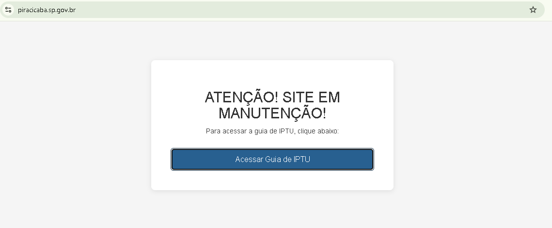 Possivelmente os acessos simultâneos derrubaram o site da Prefeitura 