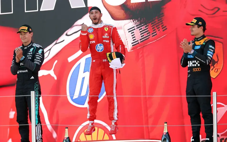 Hamilton quebra recorde de 73 anos na Ferrari aos 41 anos