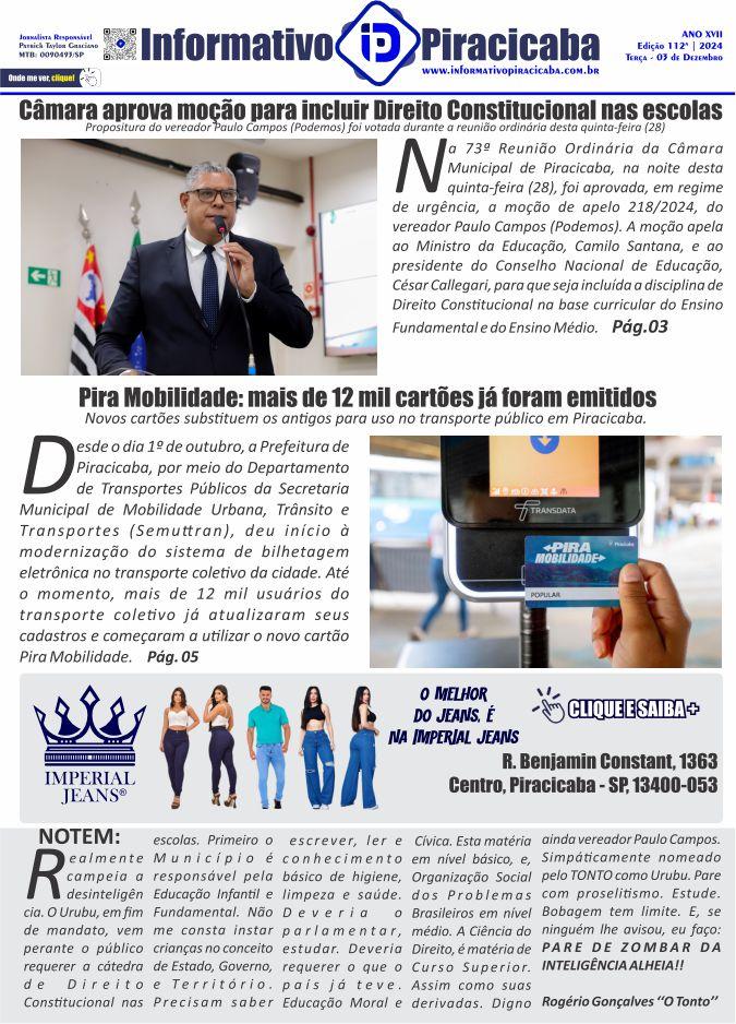 Câmara aprova moção para incluir Direito Constitucional nas escolas 