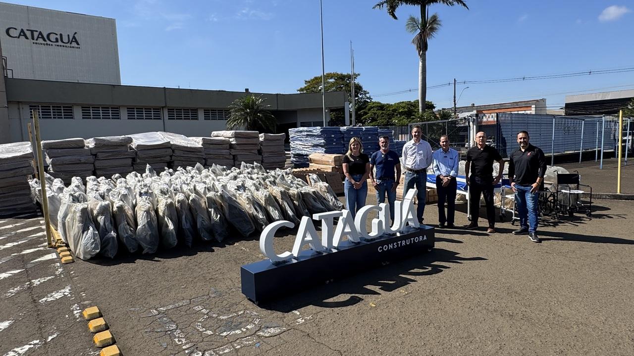 Fundo Social recebe doação de 420 equipamentos hospitalares da Cataguá Construtora