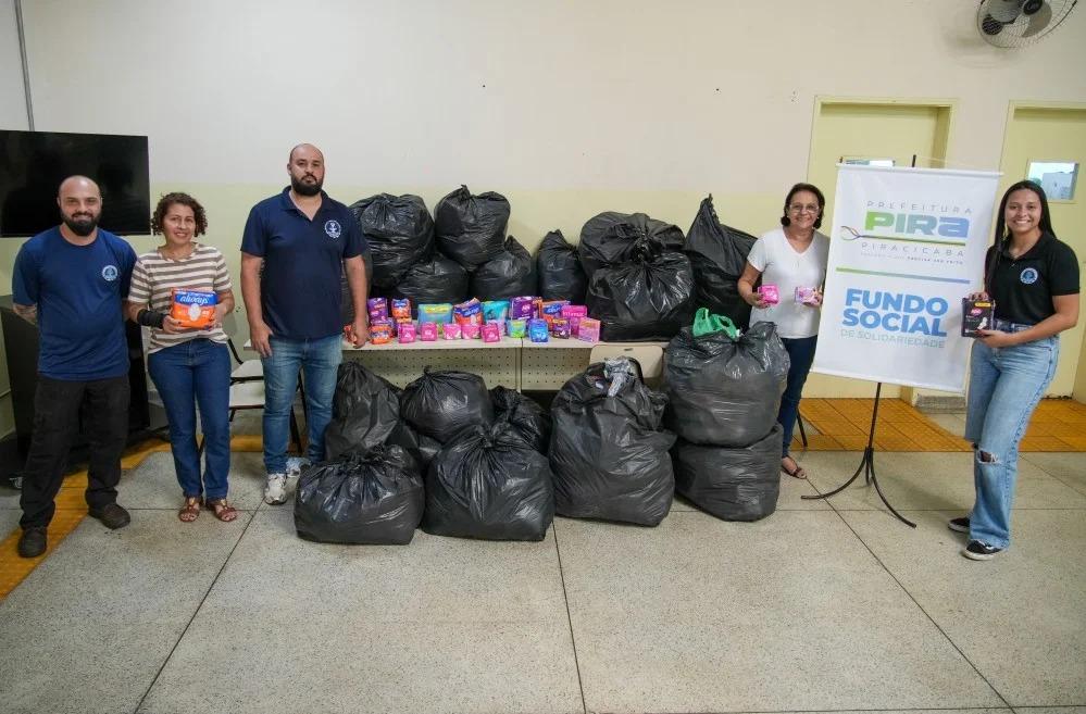Fundo Social recebe doação de mais de 2.000 pacotes de absorventes