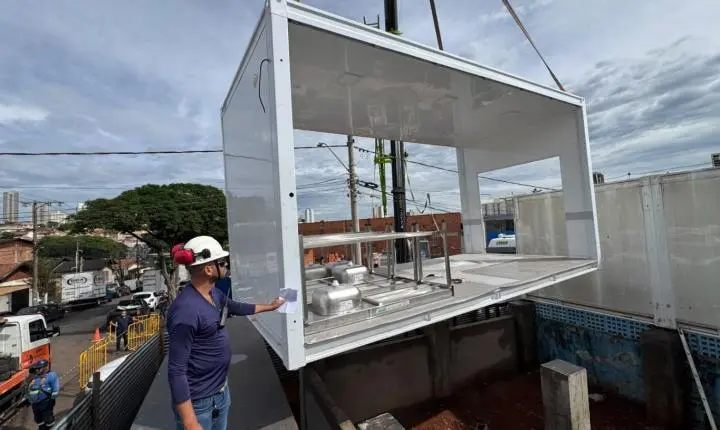 Começa a instalação dos módulos do Hospital Municipal