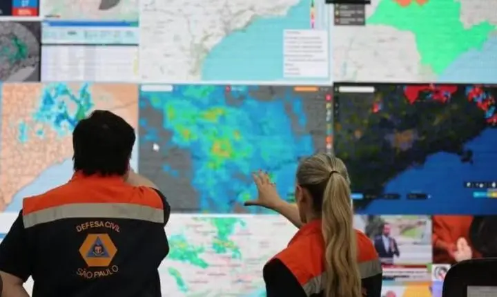 Defesa Civil estadual alerta para chuva e ventos fortes e ativa Gabinete de Crise em SP