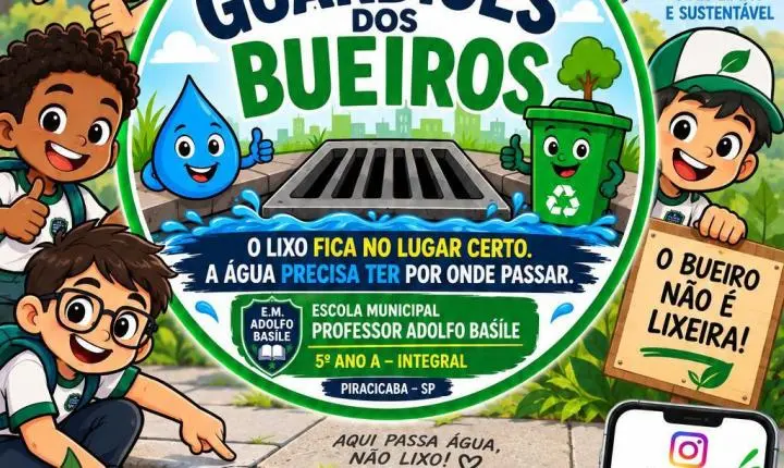Guardiões dos Bueiros: alunos transformam conscientização ambiental em ação