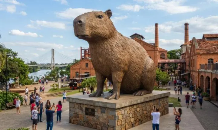 Piracicaba terá capivara gigante de 4 metros, mas investimento de R$ 35 mil gera debate sobre prioridades