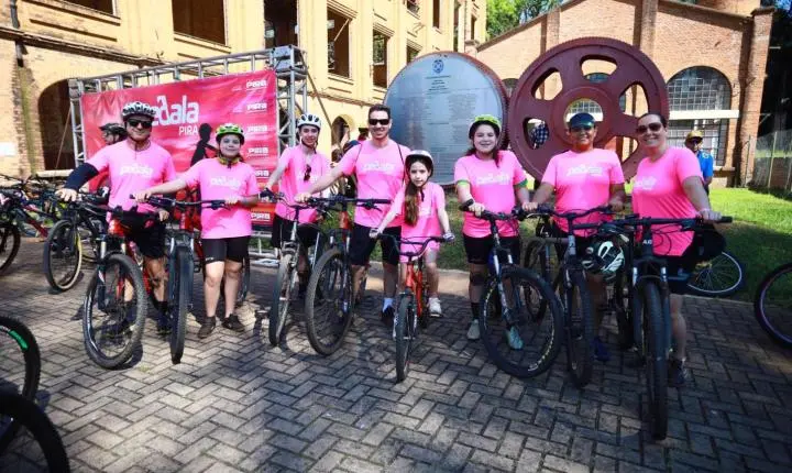 Turismo e solidariedade: 4º Pedala Pira teve arrecadação de 410 pacotes de lenços umedecidos